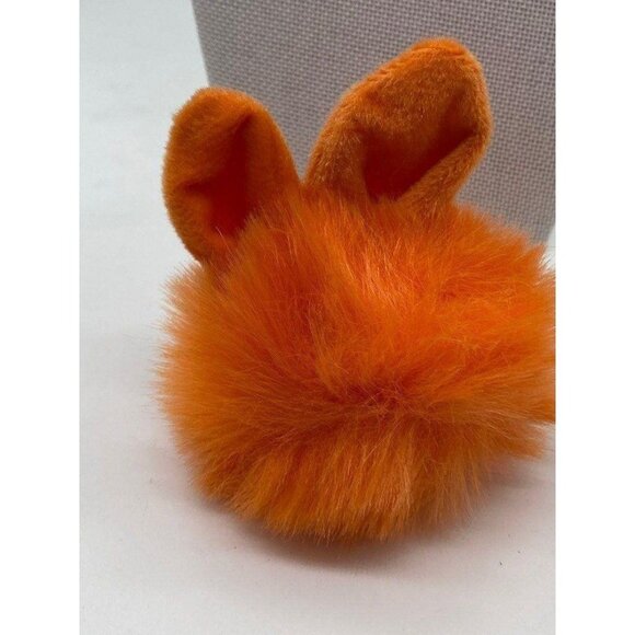 Orange Fur Ball Bunny Ears Keychain Plush Charm Key Holder‎ Unisex - Picture 7 of 7